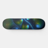 Fantasy Lights Abstract Blauw Groen Geel Fractal Persoonlijk Skateboard (Horizontaal)