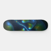 Fantasy Lights Abstract Blauw Groen Geel Fractal Persoonlijk Skateboard (Horizontaal)