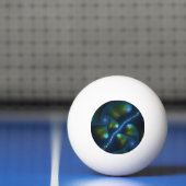 Fantasy Lights Abstract Blauw Groen Geel Fractal Pingpongbal (Net)