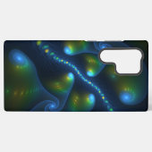 Fantasy Lights Abstract Blauw Groen Geel Fractal Samsung Galaxy Hoesje (Achterkant horizontaal)