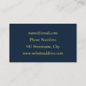 Fantasy Lights Abstract Blauw Groen Geel Fractal Visitekaartje (Achterkant)