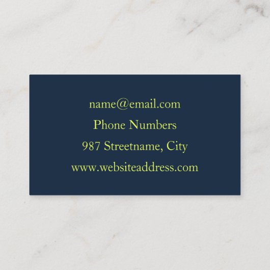 Fantasy Lights Abstract Blauw Groen Geel Fractal Visitekaartje (Achterkant)