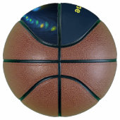 Fantasy Lights Abstract Blauw Groene Fractal Name Basketbal (Rechts)
