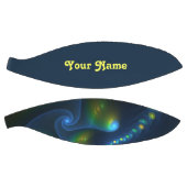 Fantasy Lights Abstract Blauw Groene Fractal Name Basketbal (Panelen)