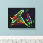 Fantasy Lily Abstract Flower Art Canvas Afdruk (Insitu (Houten vloer))