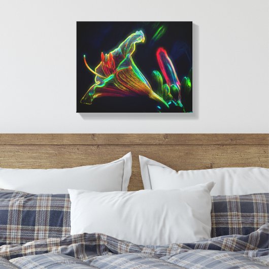 Fantasy Lily Abstract Flower Art Canvas Afdruk (Insitu (Slaapkamer))