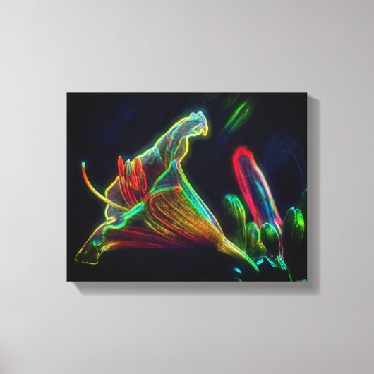 Fantasy Lily Abstract Flower Art Canvas Afdruk (Voorkant)