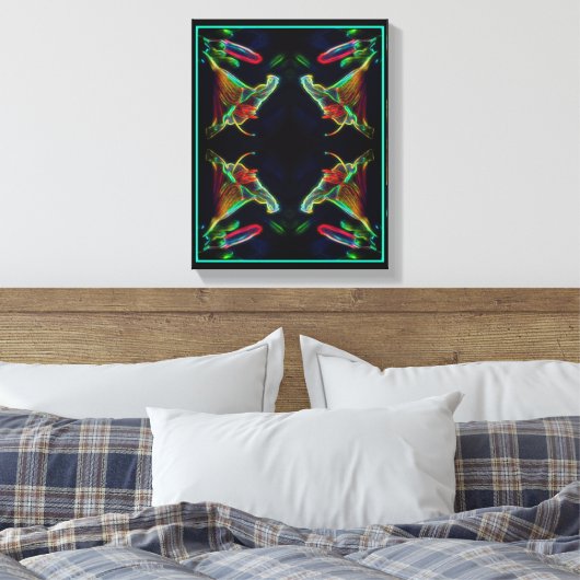 Fantasy Lily Abstract Flower Art Canvas Afdruk (Insitu (Slaapkamer))