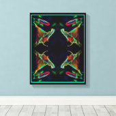 Fantasy Lily Abstract Flower Art Canvas Afdruk (Insitu (Houten vloer))
