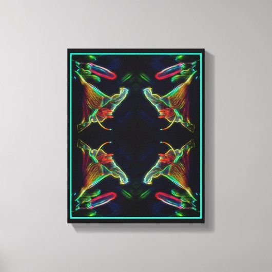 Fantasy Lily Abstract Flower Art Canvas Afdruk (Voorkant)