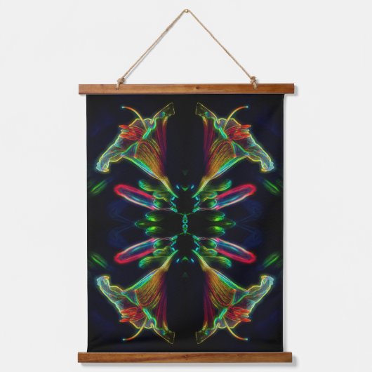Fantasy Lily Abstract Flower Art Hangend Wandkleed (Voorkant)
