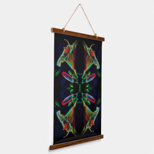 Fantasy Lily Abstract Flower Art Hangend Wandkleed (Gebogen)