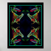 Fantasy Lily Abstract Flower Art Poster (Voorkant)