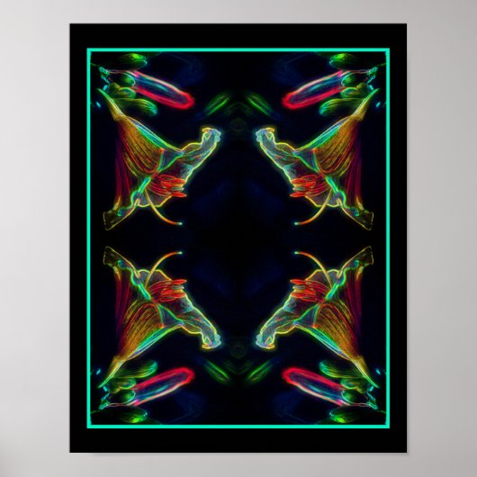 Fantasy Lily Abstract Flower Art Poster (Voorkant)