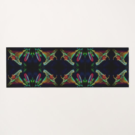 Fantasy Lily Abstract Flower Art Yogamat (Achterkant (horizontaal))