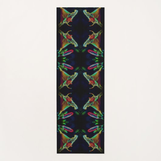 Fantasy Lily Abstract Flower Art Yogamat (Voorkant)