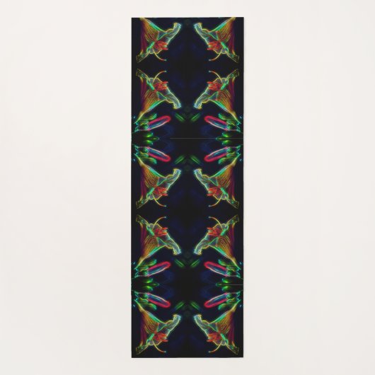 Fantasy Lily Abstract Flower Art Yogamat (Achterkant)