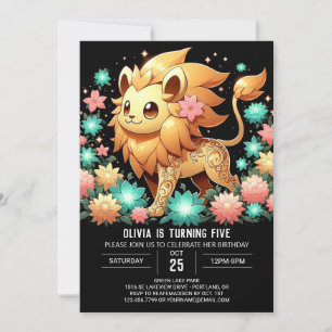 Fantasy Lion digitale verjaardag Kaart