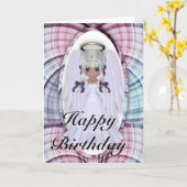 Fantasy Little Angel Happy Birthday Wenskaart Kaart (Gele Bloem)