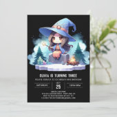 Fantasy Little Wizard Verjaardag Kaart (Staand voorkant)