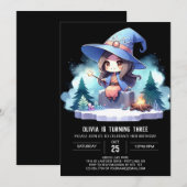 Fantasy Little Wizard Verjaardag Kaart (Voorkant / Achterkant)