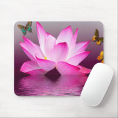 Fantasy Lotus Flower met Butterfly Muismat (Met muis)