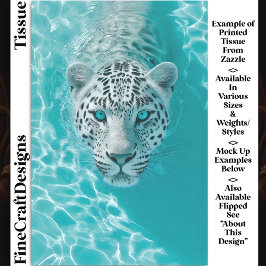 Fantasy Luipaard in Aqua Water DV8R Découpage Tissuepapier