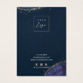 Fantasy Lux Blue Gold Ketting-beeldschermkaarten Visitekaartje (Achterkant)