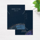 Fantasy Lux Blue Gold Ketting-beeldschermkaarten Visitekaartje (Bureau)