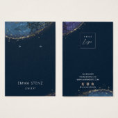 Fantasy Lux Blue Gold-verkenningskaarten Visitekaartje (Voorkant /achterkant)