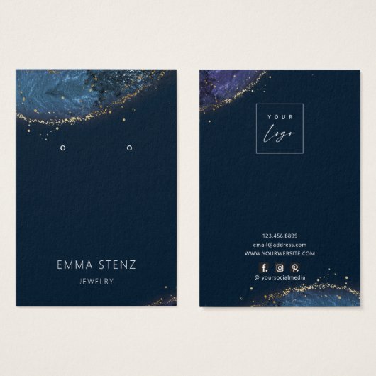 Fantasy Lux Blue Gold-verkenningskaarten Visitekaartje (Voorkant /achterkant)