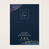 Fantasy Lux Blue Gold-verkenningskaarten Visitekaartje (Achterkant)