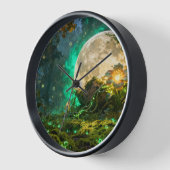 Fantasy Maan Bos Muurklok (Hoek)