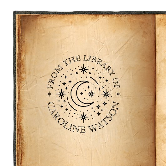 Fantasy maan en sterren uit de bibliotheek van Rub Rubberstempel