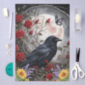 Fantasy Maan, Raaf & Rode Rozen & Zonnebloemen Tissuepapier (Craft)