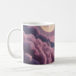Fantasy maanverlichte rivier droomlandschap illust koffiemok