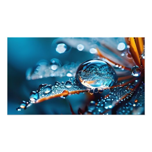 Fantasy macro waterdruppels foto afdruk (Voorkant)