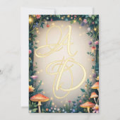 Fantasy Magische Woodland Castle Sprookjeshuwelijk Save The Date (Achterkant)