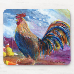 Fantasy Make Believe Chickens en Candy Corn Muismat