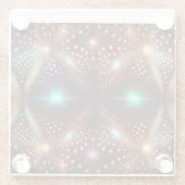 Fantasy Mandelbrot Fractal Glazen Onderzetter (Achterkant)