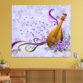 Fantasy Mandolin Music 3 Panel Canvas Afdruk (Insitu (Woonkamer))