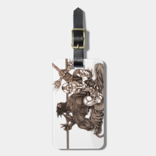 Fantasy Manga Warriors Bagagelabel (Voorkant verticaal)