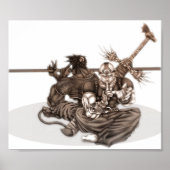 Fantasy Manga Warriors Poster (Voorkant)