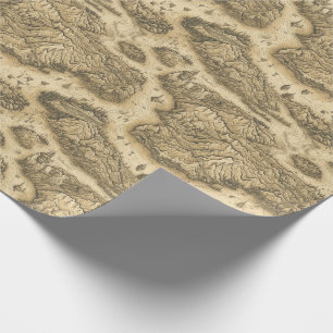 Fantasy Map Cartografie Oud handgemaakt papier