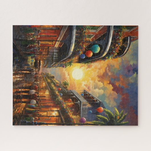 Fantasy Mardi Gras Colors  Legpuzzel (Horizontaal)