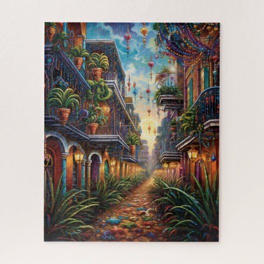 Fantasy Mardi Gras Kleuren Legpuzzel (Verticaal)