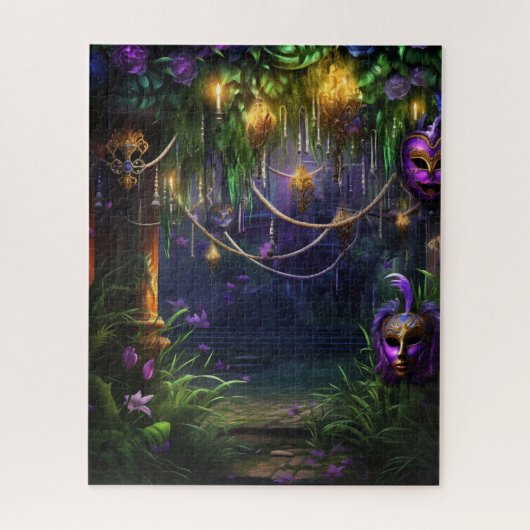 Fantasy Mardi Gras Kleuren Legpuzzel (Verticaal)