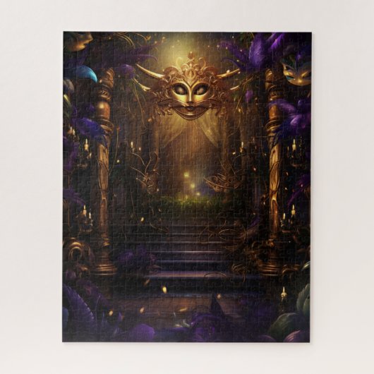 Fantasy Mardi Gras Kleuren Legpuzzel (Verticaal)