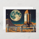  Fantasy Mars Landing Feestdagenkaart (Voorkant / Achterkant)