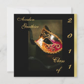 Fantasy Masquerade Class of Afstuderen Invitation Kaart (Voorkant)